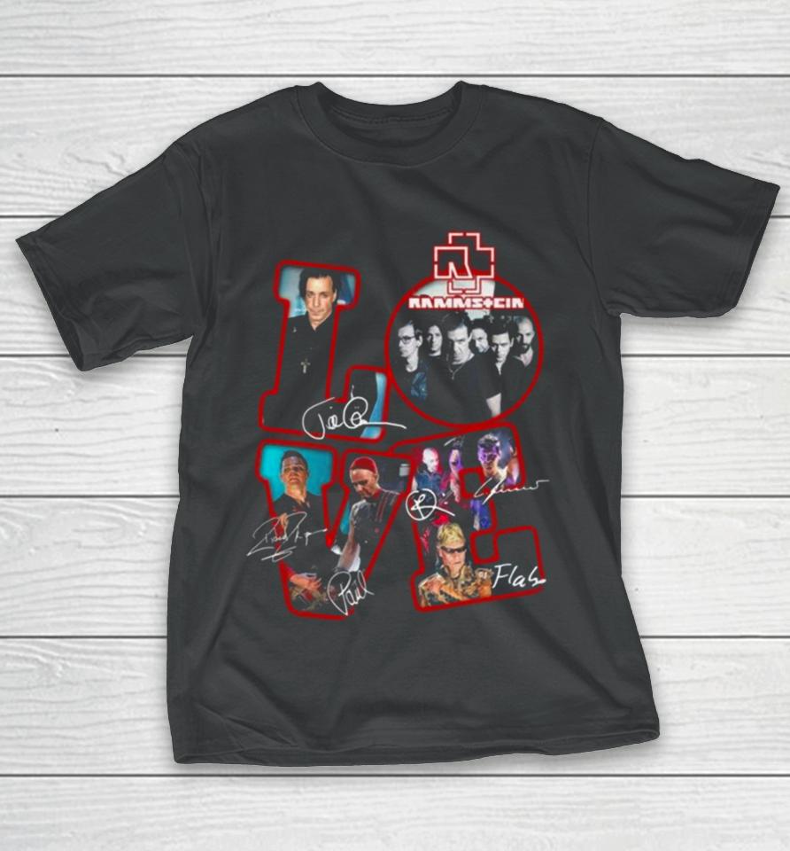 Love Rammstein Band Signatures 2024 T-Shirt