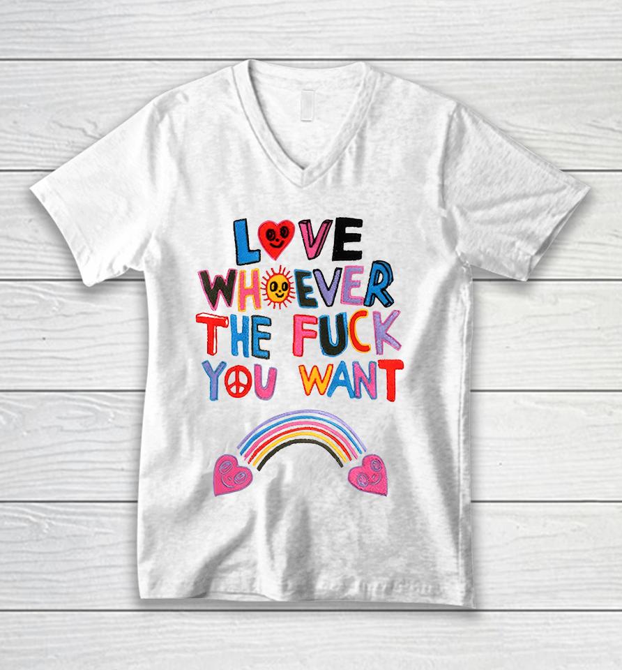 Love Whoever The Fuck You Want Unisex V-Neck T-Shirt