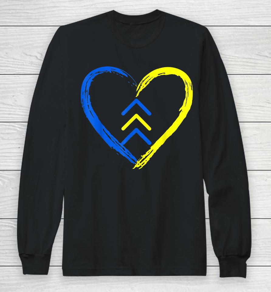 Love World Down Syndrome Awareness Day Love 3 Arrows Long Sleeve T-Shirt