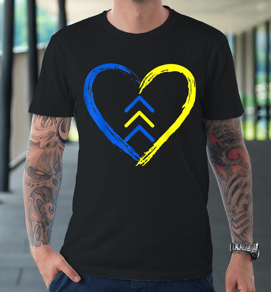 Love World Down Syndrome Awareness Day Love 3 Arrows Premium T-Shirt