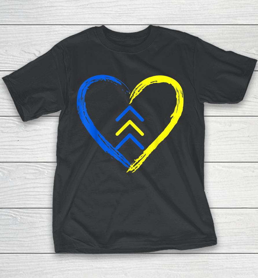 Love World Down Syndrome Awareness Day Love 3 Arrows Youth T-Shirt