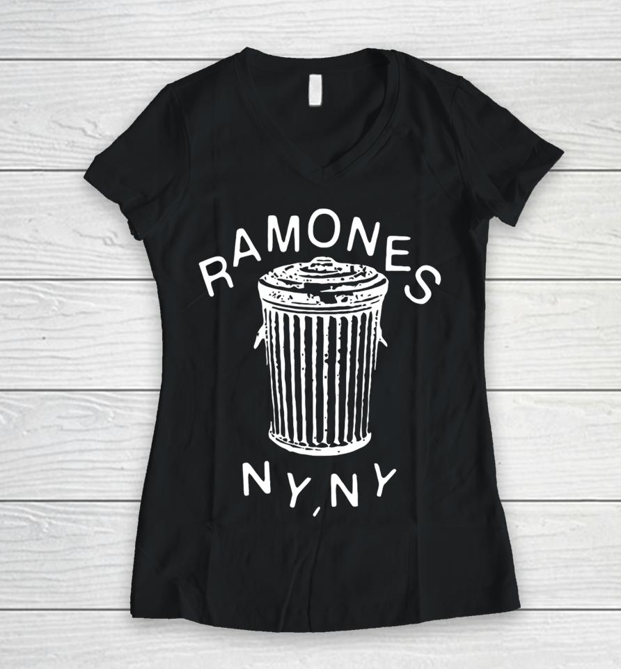 Lowlvl Merch Store Ramones Ny Women V-Neck T-Shirt