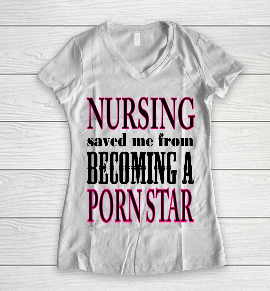 Lpn Np Nursing Gifts Nurses For Nursing Oncology Nurse Women V-Neck T-Shirt