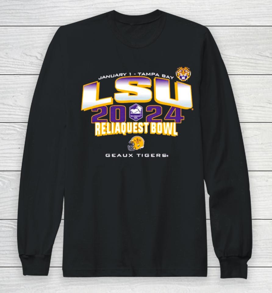 Lsu Tigers 2023 Reliaquest Bowl Geaux Tigers Long Sleeve T-Shirt