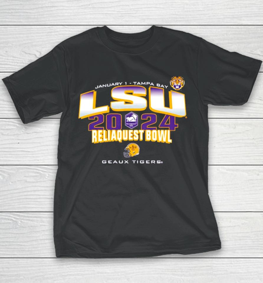 Lsu Tigers 2023 Reliaquest Bowl Geaux Tigers Youth T-Shirt
