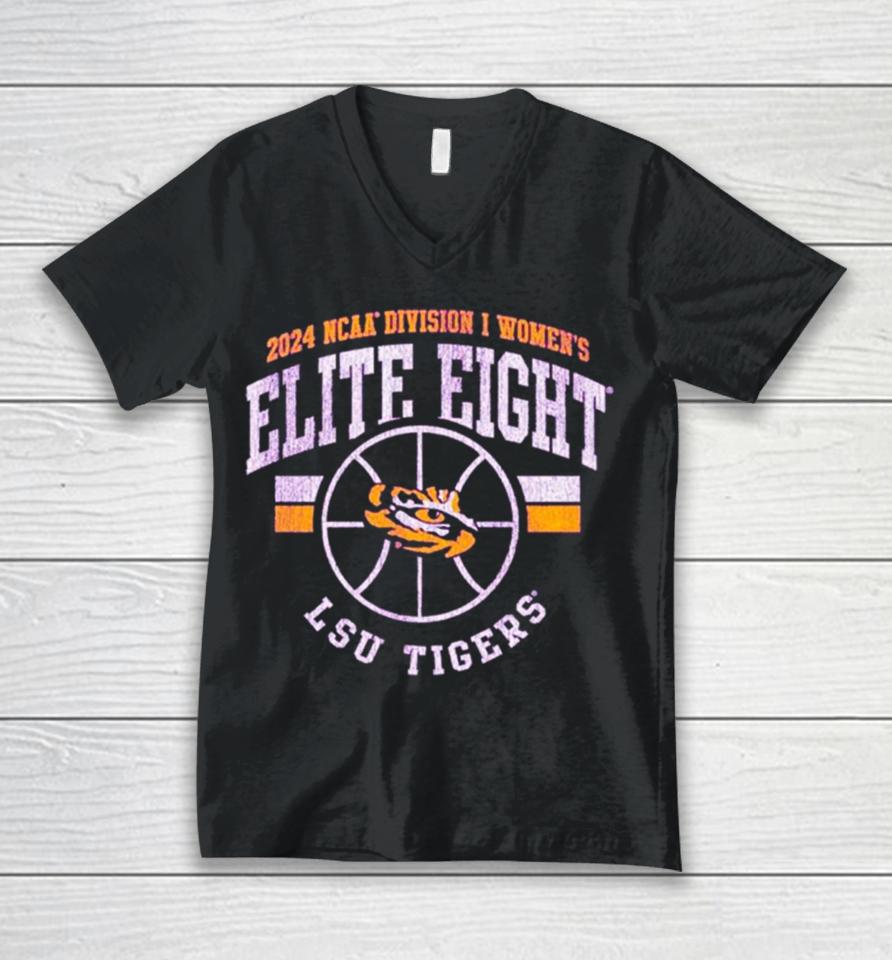 Lsu Tigers 2024 Ncaa Division I Women’s Basketball Elite Eight Vintage Unisex V-Neck T-Shirt