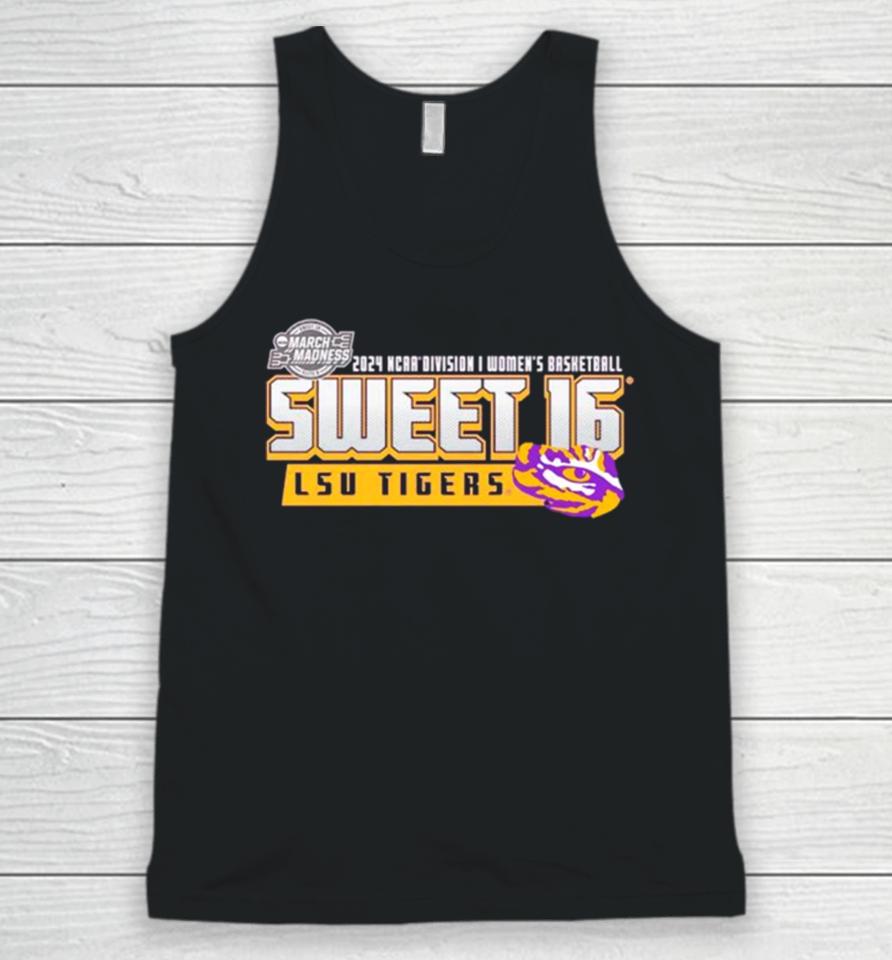 Lsu Tigers 2024 Ncaa Division I Women’s Basketball Sweet 16 Unisex Tank Top