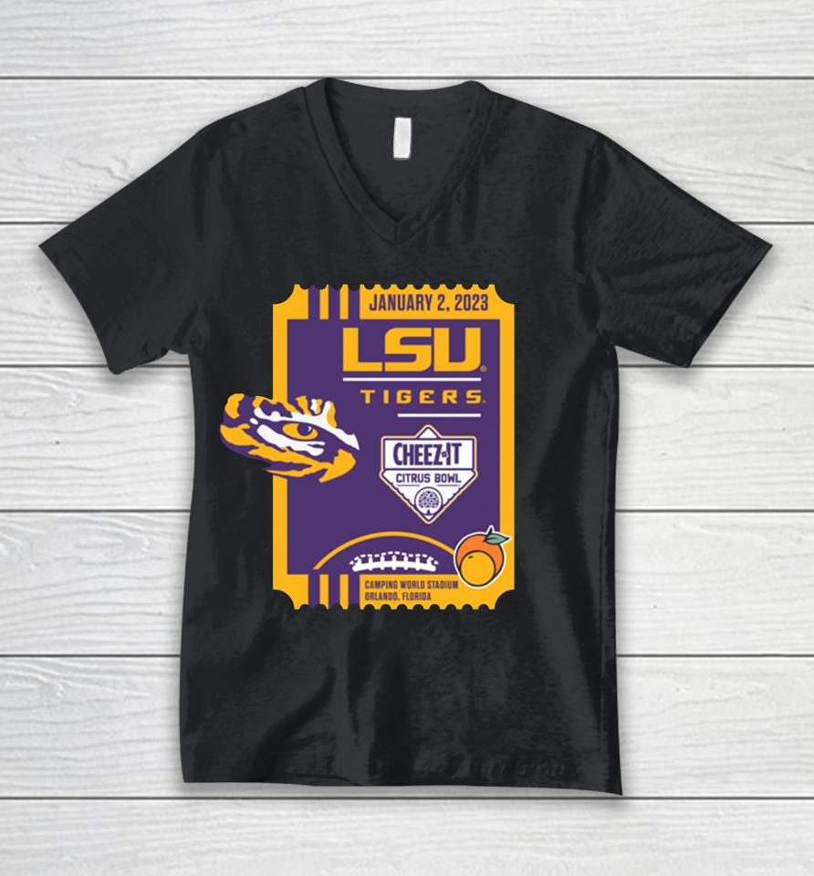 Lsu Tigers Football 2023 Cheez-It Citrus Bowl Unisex V-Neck T-Shirt