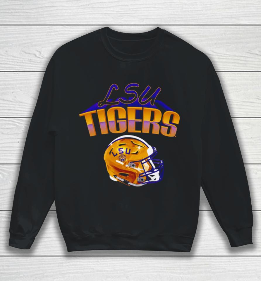 Lsu Tigers Football Glossy Helmet Sweatshirt