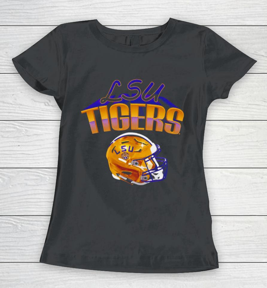 Lsu Tigers Football Glossy Helmet Women T-Shirt