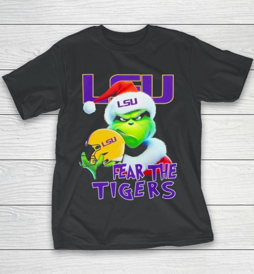 Lsu Tigers Grinch Fear The Christmas 2023 Youth T-Shirt