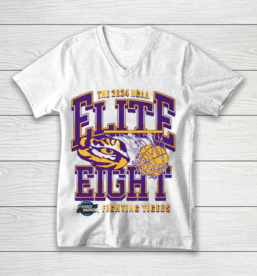 Lsu Tigers The 2024 Ncaa Elite Eight Fighting Tigers Unisex V-Neck T-Shirt