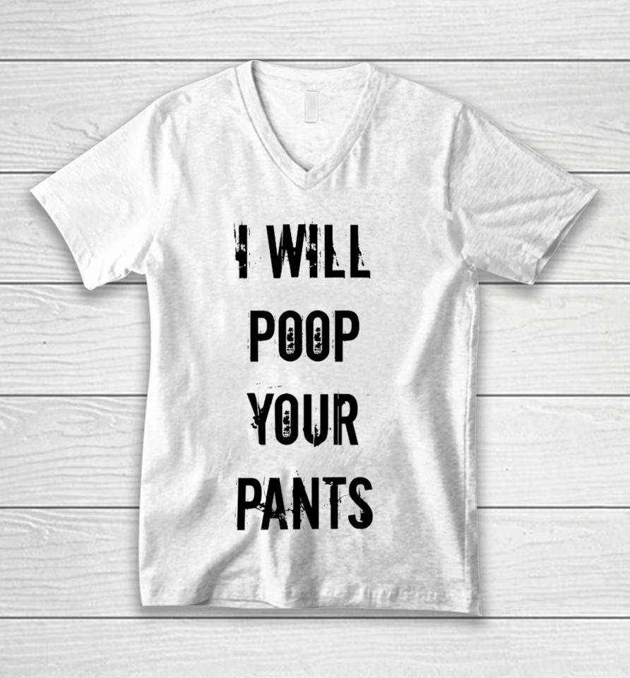 Lucca International I Will Poop Your Pants Unisex V-Neck T-Shirt