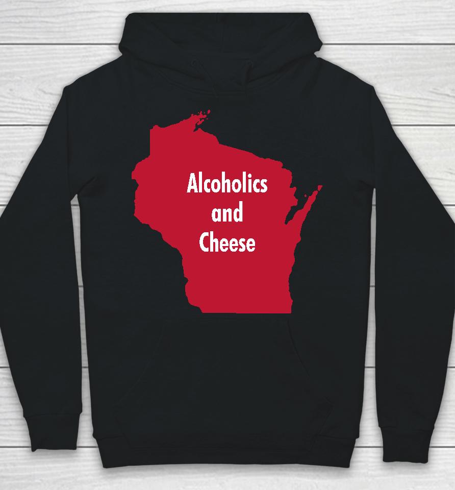 Luccainternational Store Alcoholics And Cheese Wisconsin Hoodie