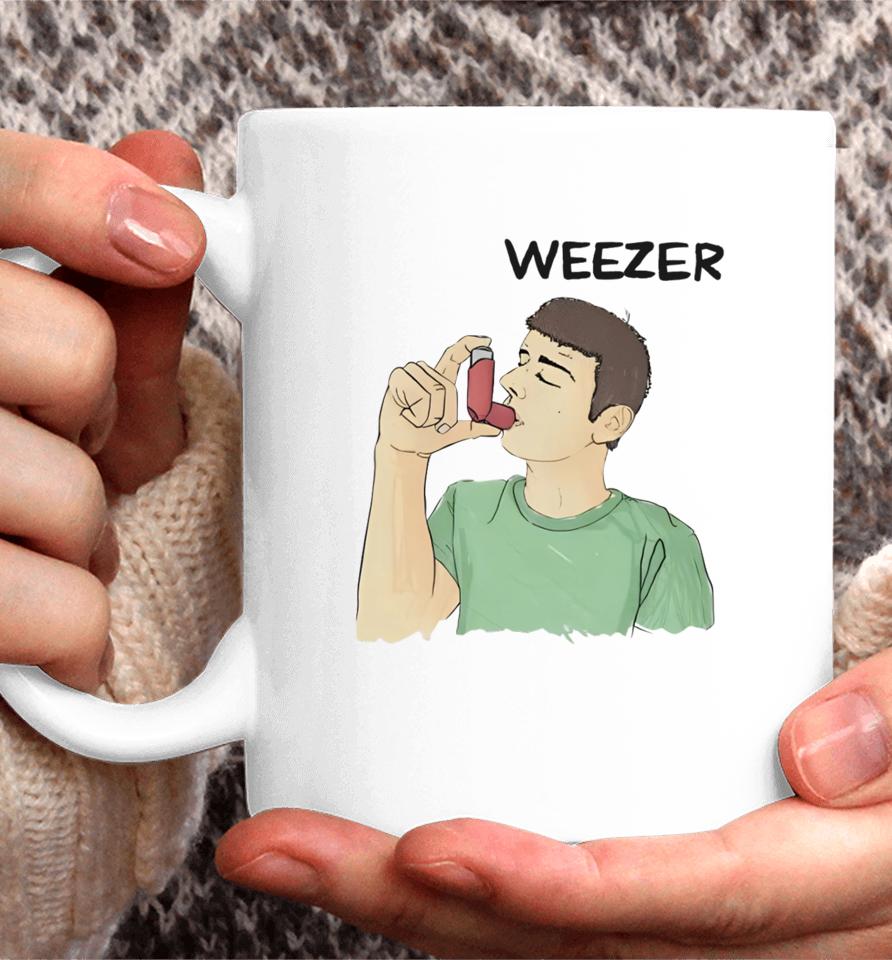 Luccainternational Weezer Man Using Inhaler Coffee Mug