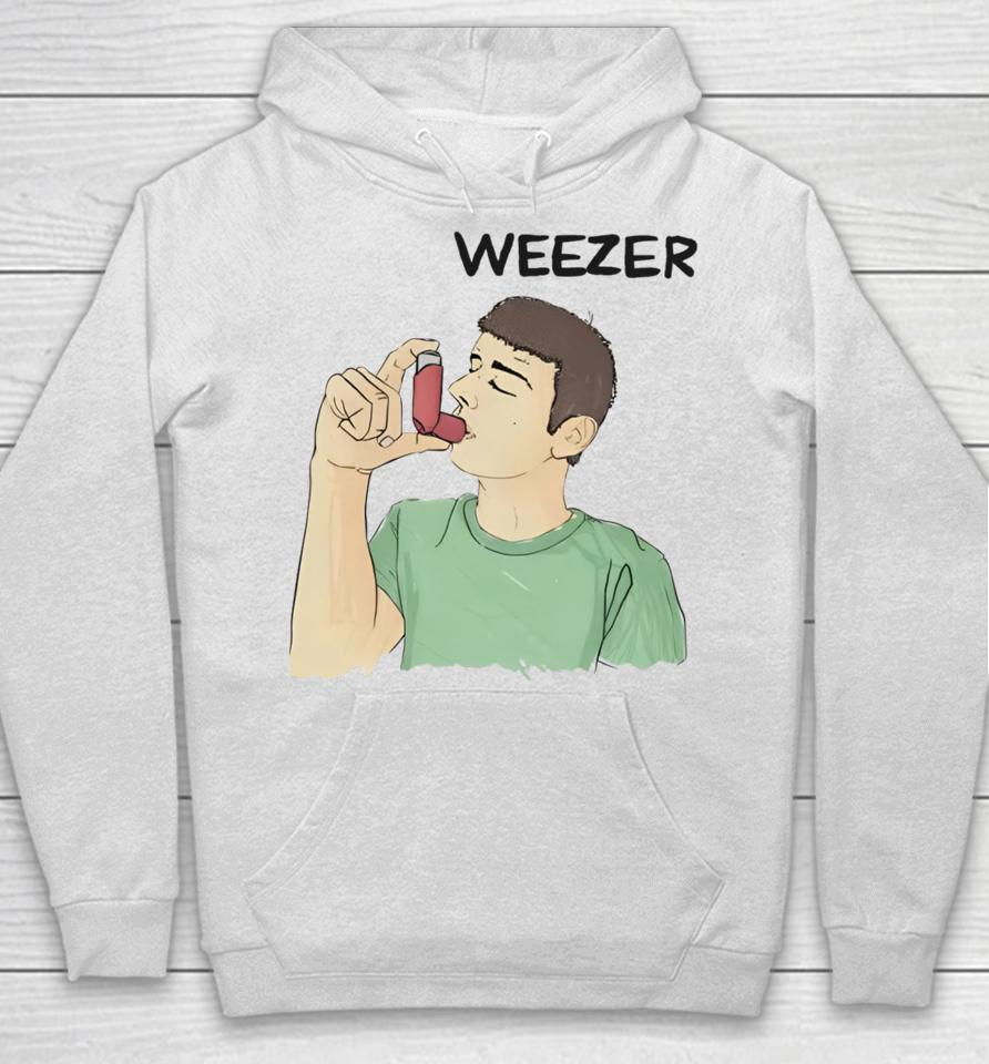 Luccainternational Weezer Man Using Inhaler Hoodie