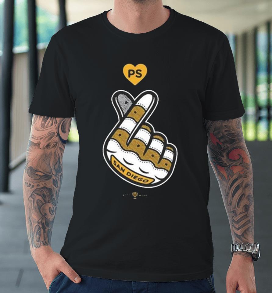 Lucky Duck Foundation San Diego Finger Heart Premium T-Shirt