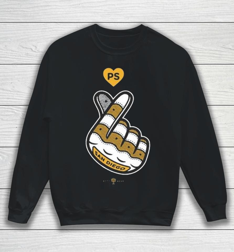Lucky Duck Foundation San Diego Finger Heart Sweatshirt