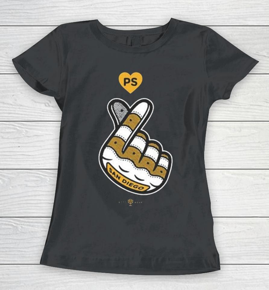 Lucky Duck Foundation San Diego Finger Heart Women T-Shirt