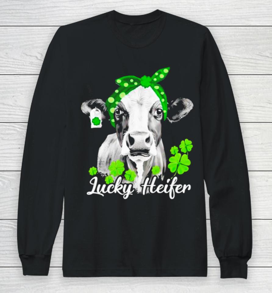 Lucky Heifer St Patrick’s Day Cow Long Sleeve T-Shirt