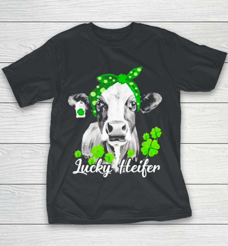Lucky Heifer St Patrick’s Day Cow Youth T-Shirt