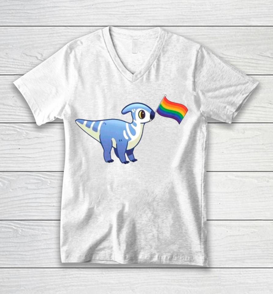 Lucky With A Pride Flag Unisex V-Neck T-Shirt