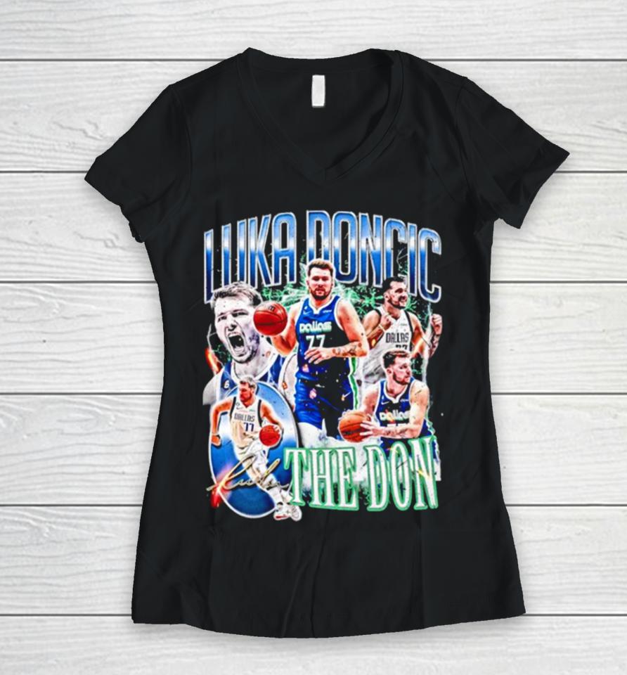 Luka Doncic Dallas Basketball The Don Women V-Neck T-Shirt