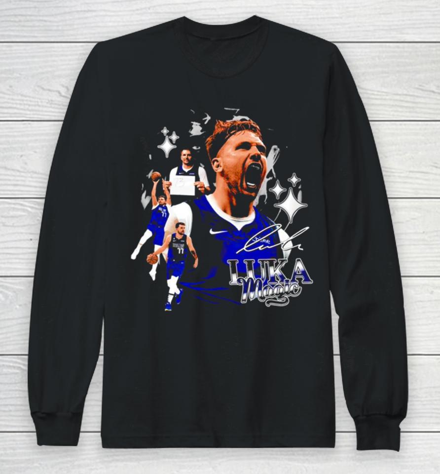 Luka Doncic Dallas Mavericks Graphic Poster Long Sleeve T-Shirt