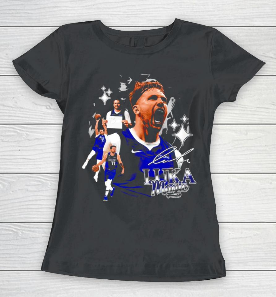 Luka Doncic Dallas Mavericks Graphic Poster Women T-Shirt