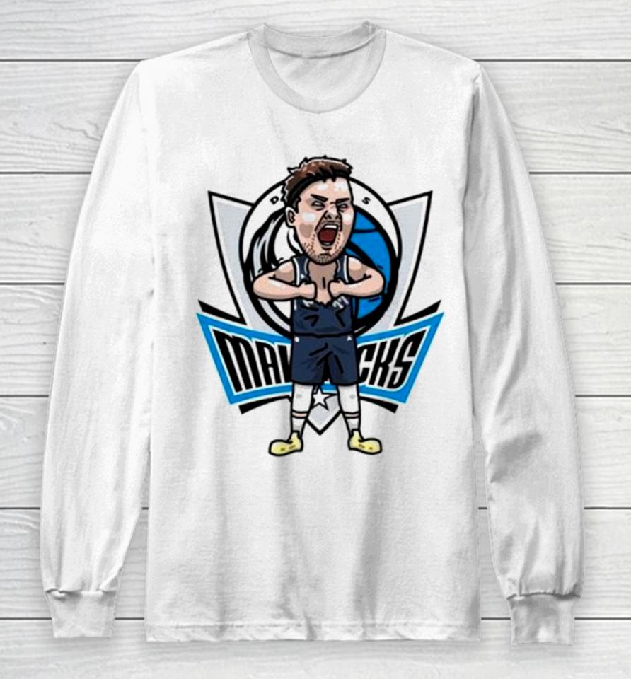 Luka Doncic Dallas Mavericks Player Cartoon Long Sleeve T-Shirt