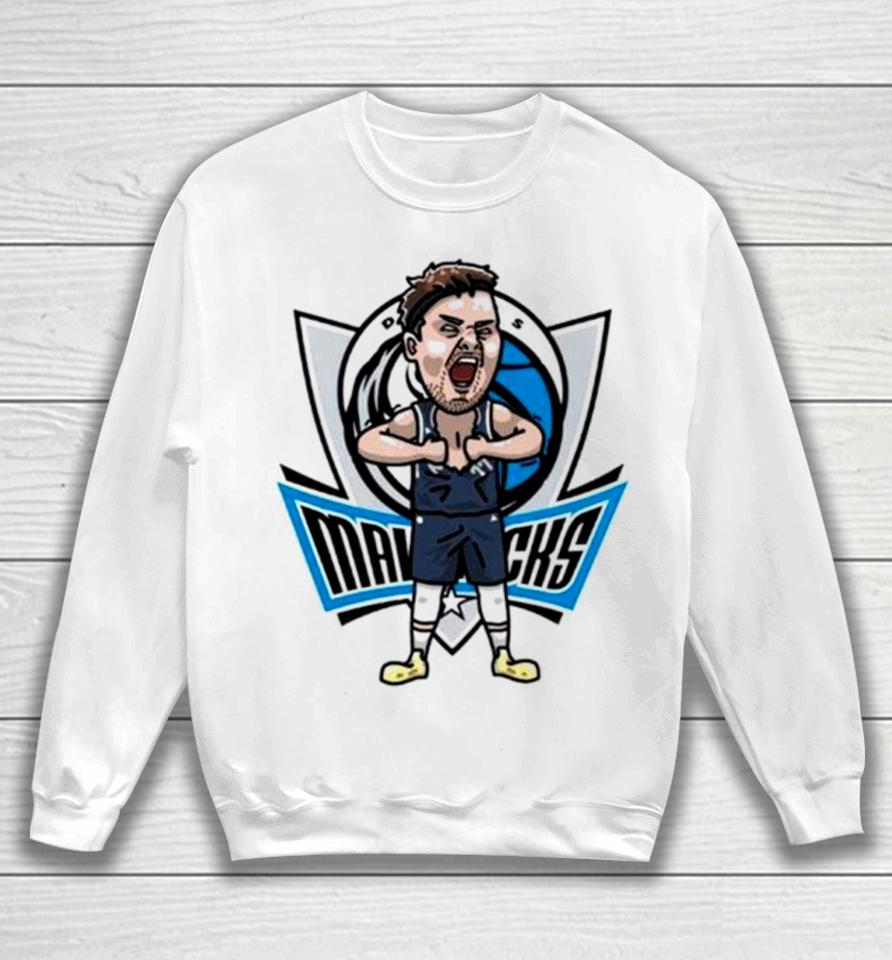 Luka Doncic Dallas Mavericks Player Cartoon Sweatshirt