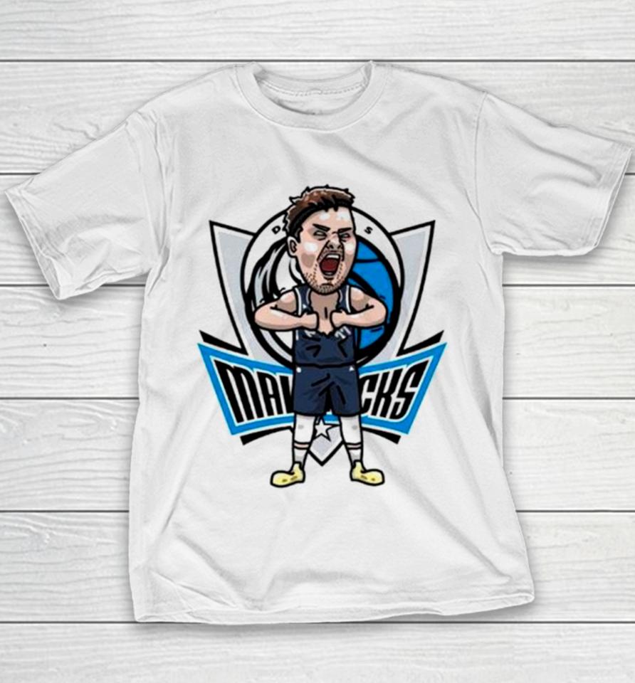 Luka Doncic Dallas Mavericks Player Cartoon Youth T-Shirt