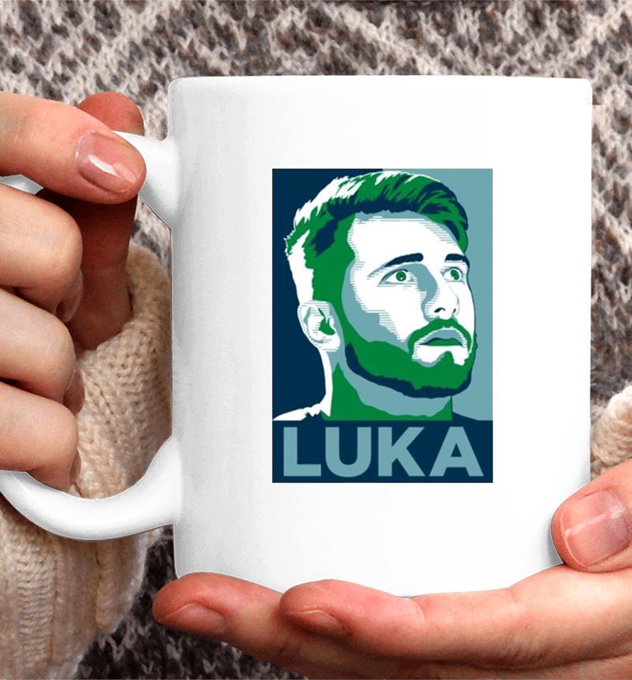 Luka Player Basketball Dallas Mavericks Art Green Coffee Mug