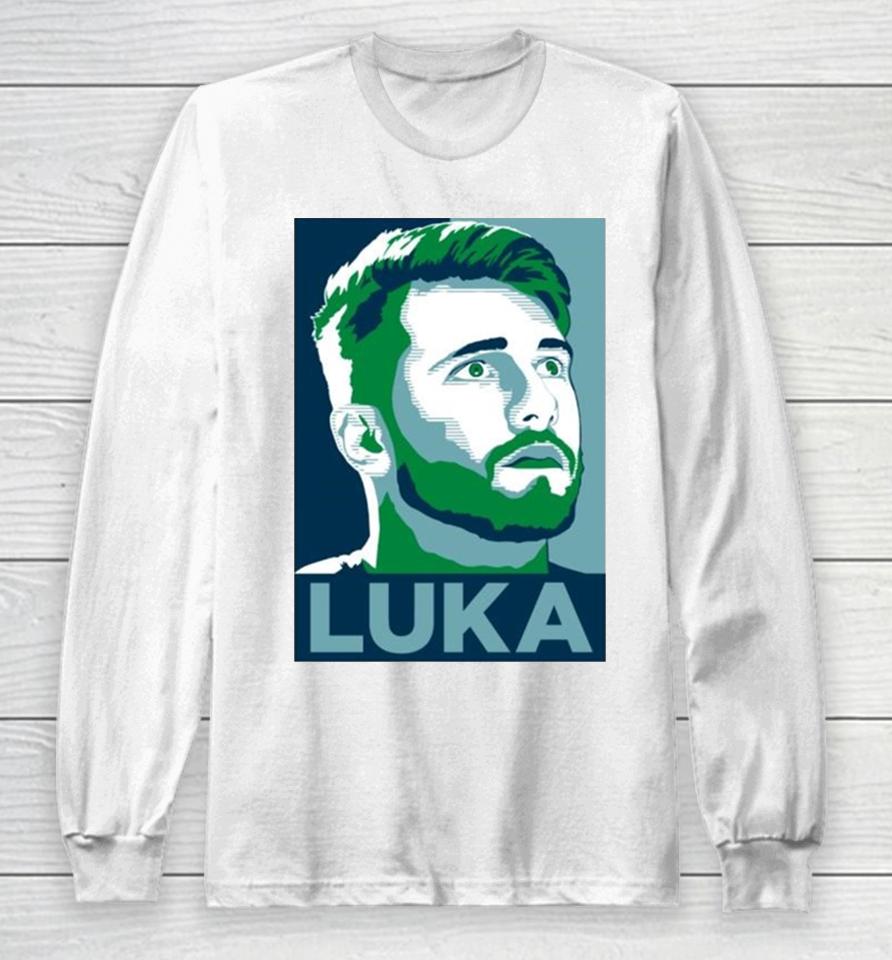 Luka Player Basketball Dallas Mavericks Art Green Long Sleeve T-Shirt