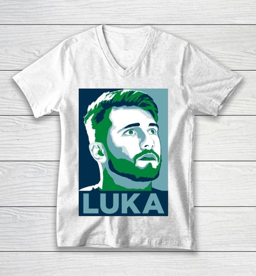 Luka Player Basketball Dallas Mavericks Art Green Unisex V-Neck T-Shirt