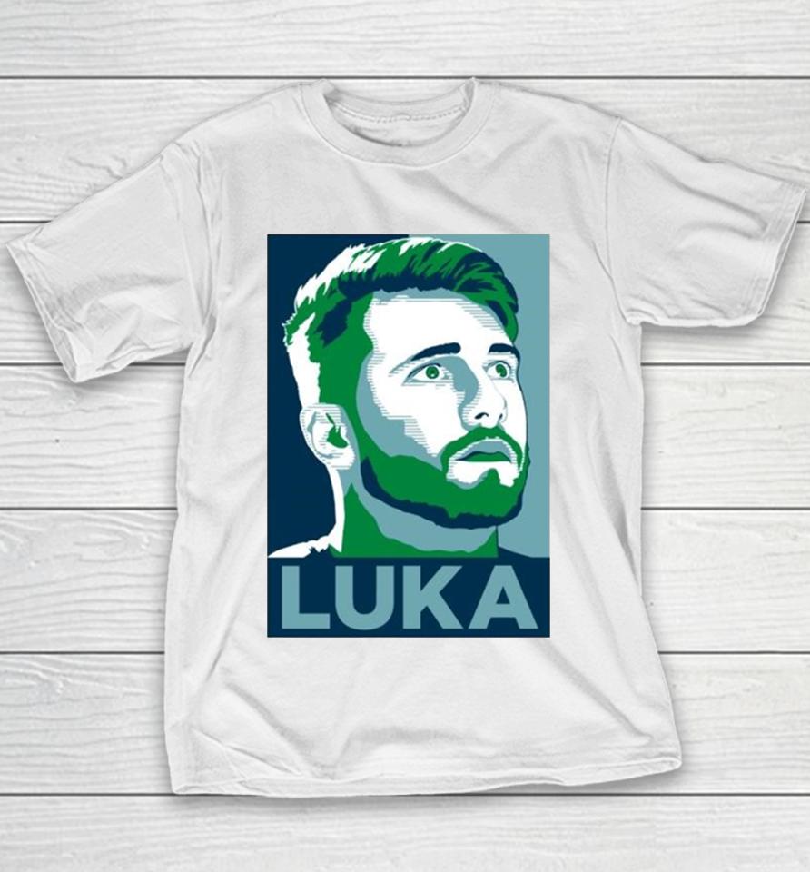 Luka Player Basketball Dallas Mavericks Art Green Youth T-Shirt