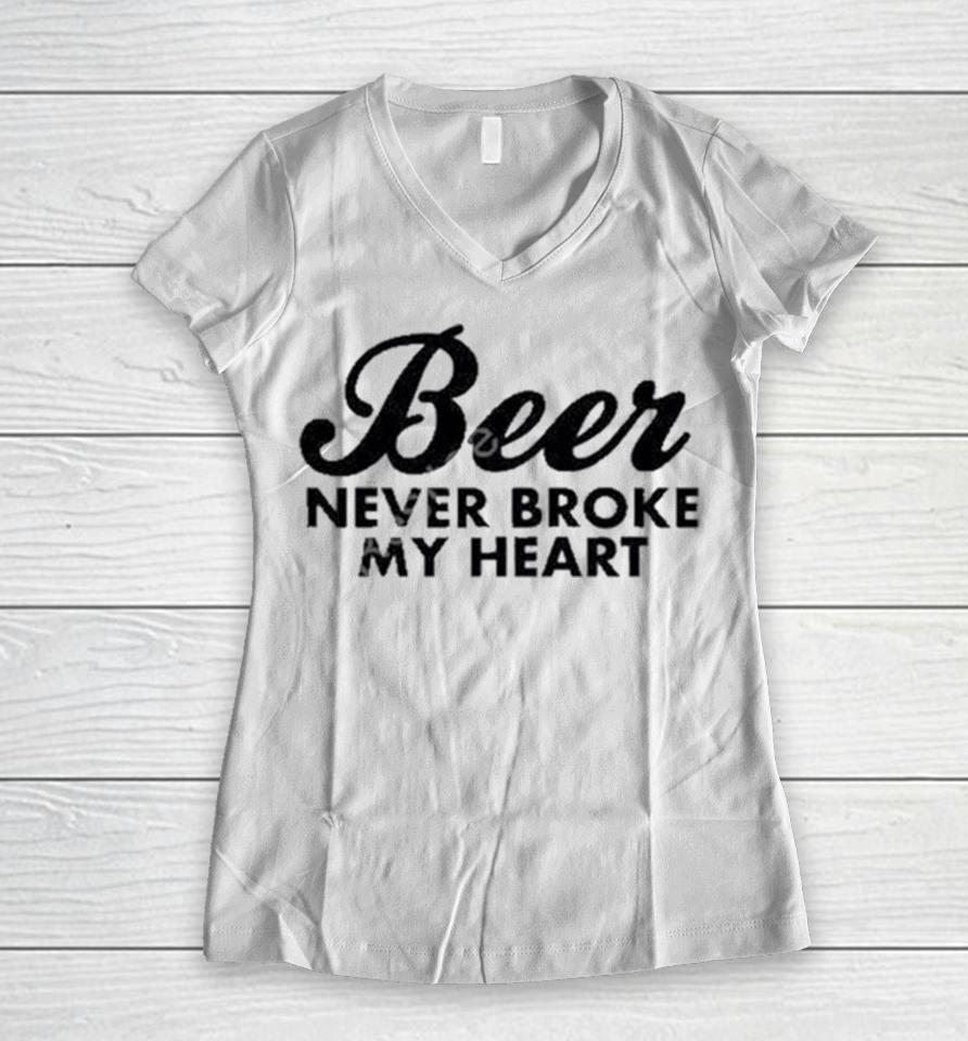 Luke Combs Beer Never Broke My Heart Women V-Neck T-Shirt