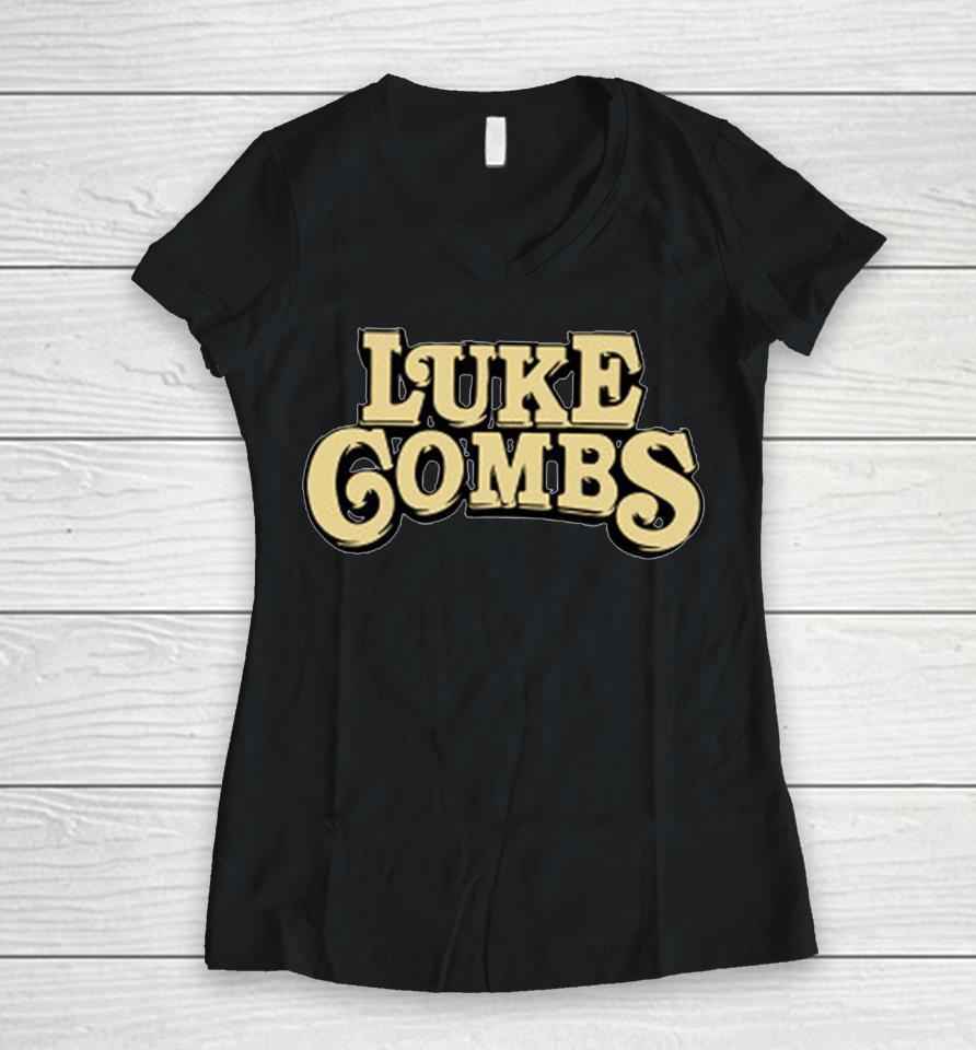 Luke Combs Women V-Neck T-Shirt