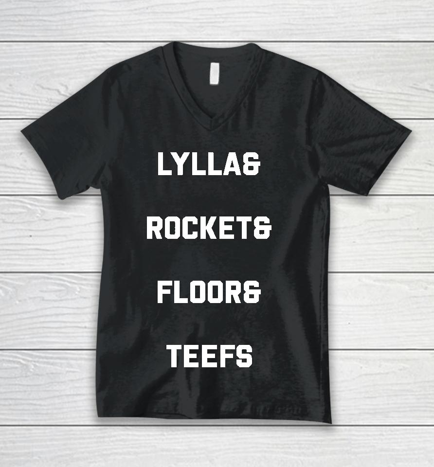 Lylla And Rocker And Floor And Teefs Unisex V-Neck T-Shirt
