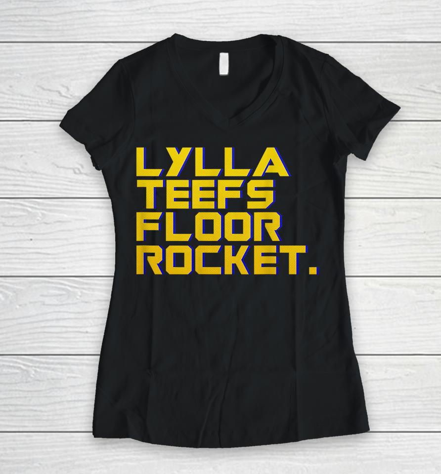 Lylla, Teefs, Floor &Amp; Rocket - Vol 3 Retro Galaxy Style Women V-Neck T-Shirt