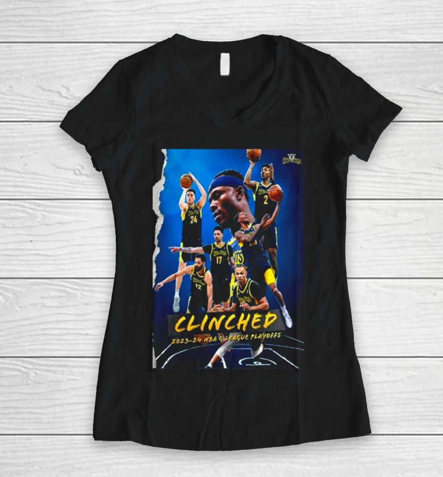 Mad Ants Basketball Clinched 2023 2024 Nba G League Playoffs Women V-Neck T-Shirt