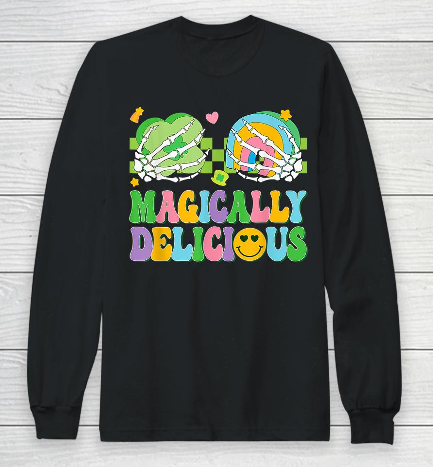 Magically Delicious Hippie St Patrick's Day Skeleton Charms Long Sleeve T-Shirt