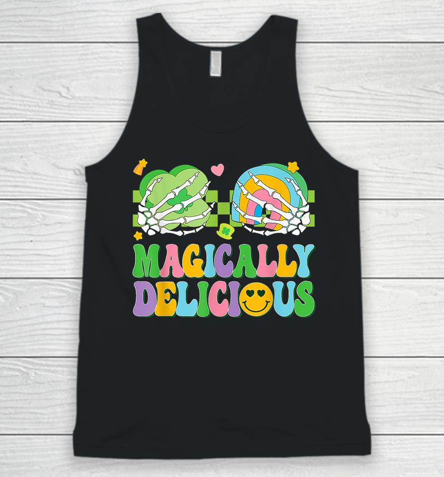 Magically Delicious Hippie St Patrick's Day Skeleton Charms Unisex Tank Top