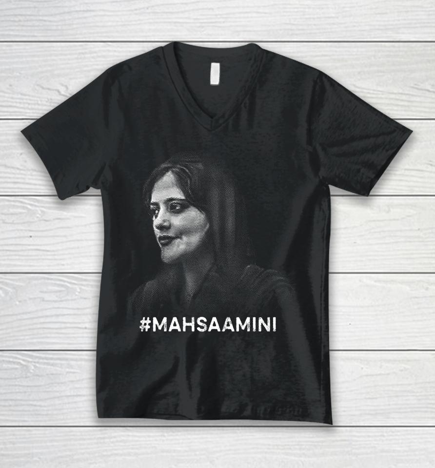 Mahsa Amini Iran #Mahsaamini Unisex V-Neck T-Shirt