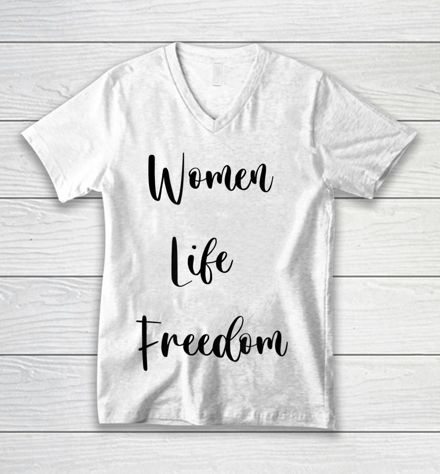 Mahsa Amini Iran #Mahsaamini Women Life Freedom Unisex V-Neck T-Shirt