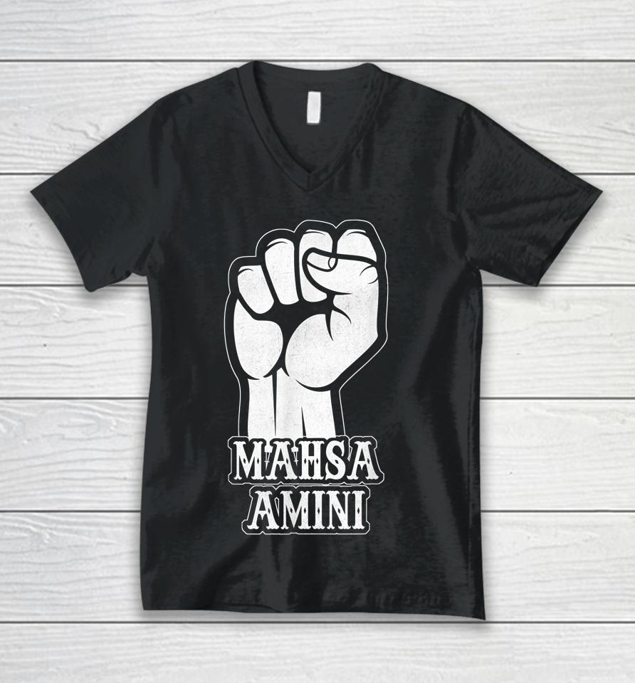 Mahsa Amini Iranian Women's Rights Vintage Unisex V-Neck T-Shirt