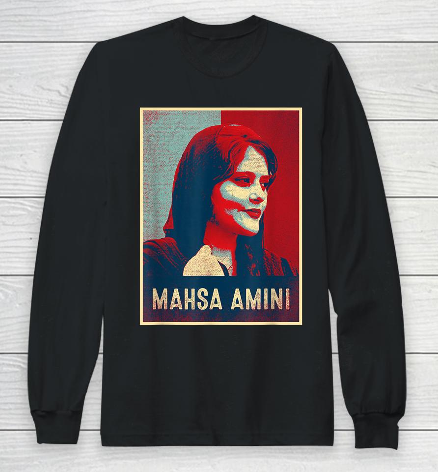 Mahsa Amini Vintage Retro Long Sleeve T-Shirt
