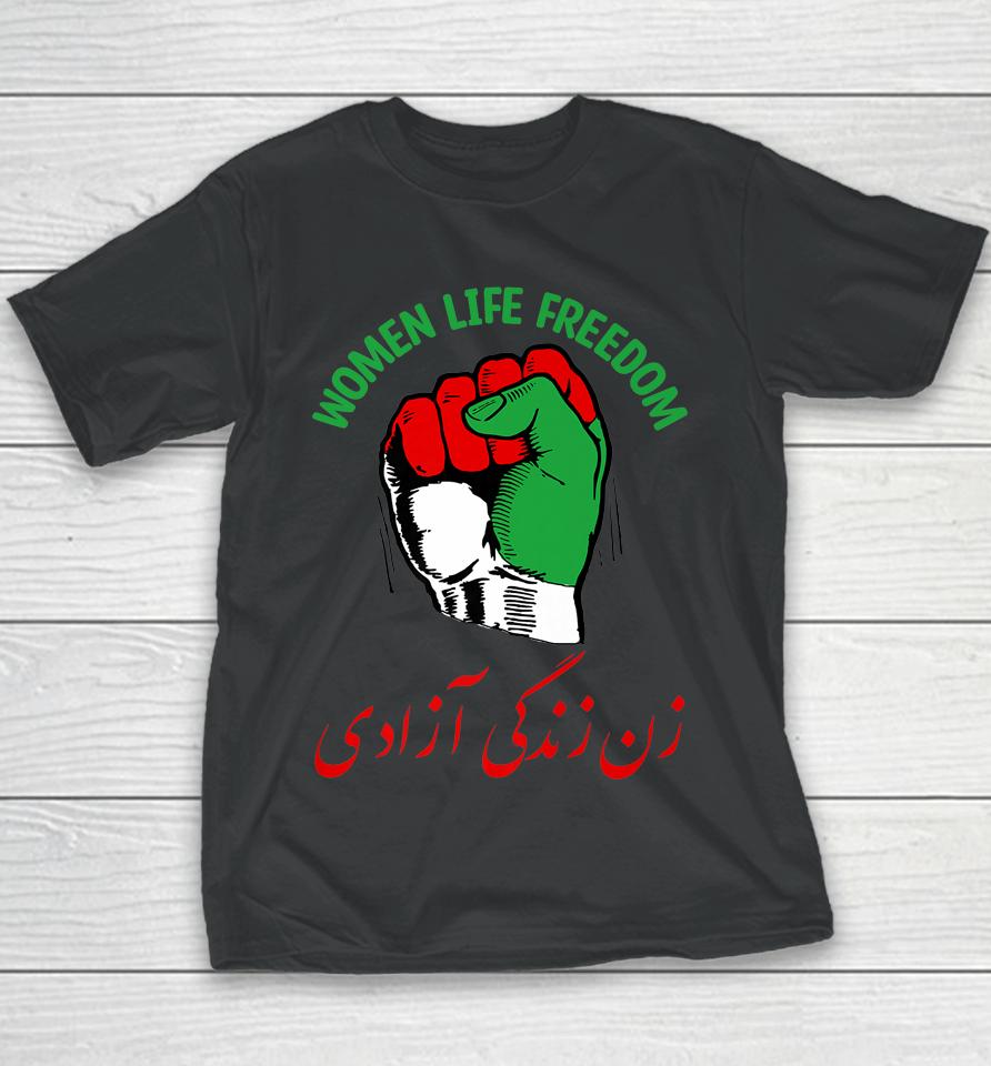 Mahsa Women Life Freedom Iranian Flag Fist Of Iranian Youth T-Shirt