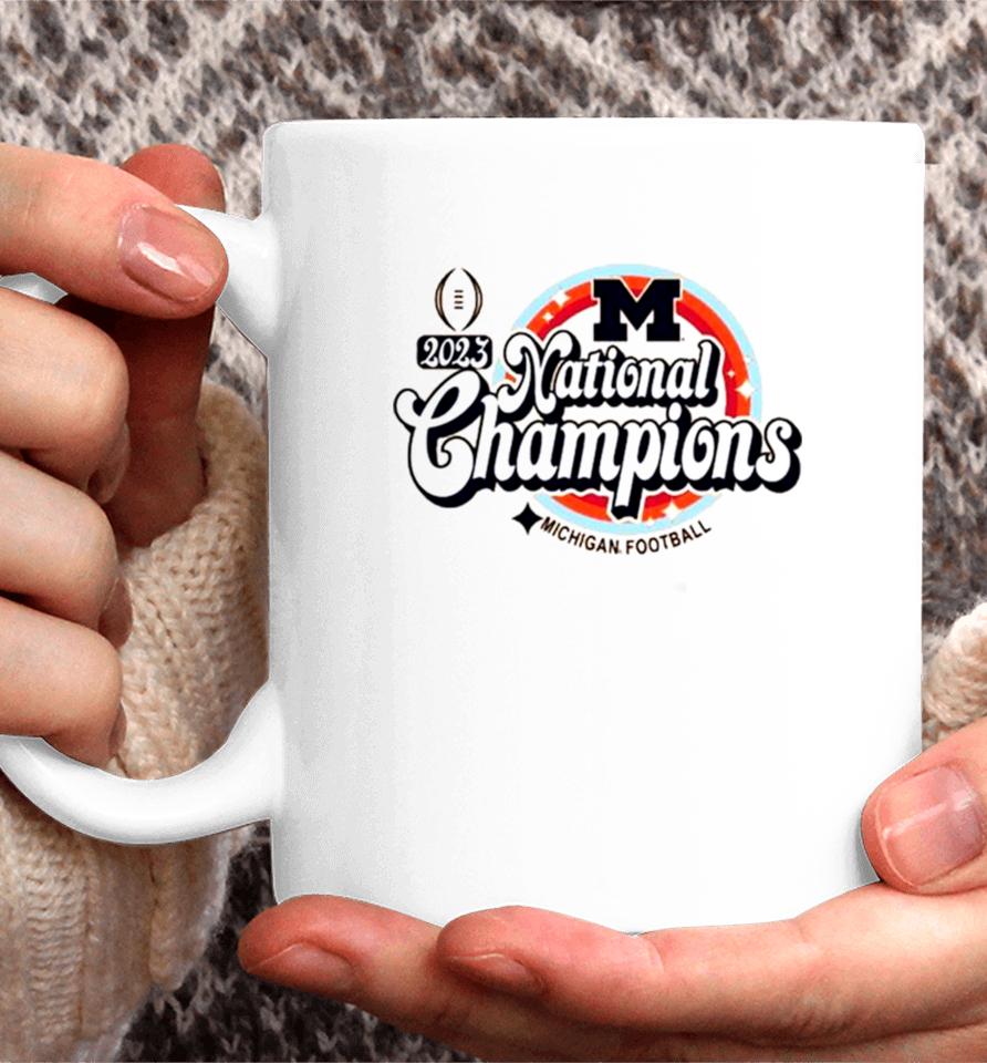 Maize Michigan Wolverines College Football Playoff 2023 National Champions Cropped Coffee Mug