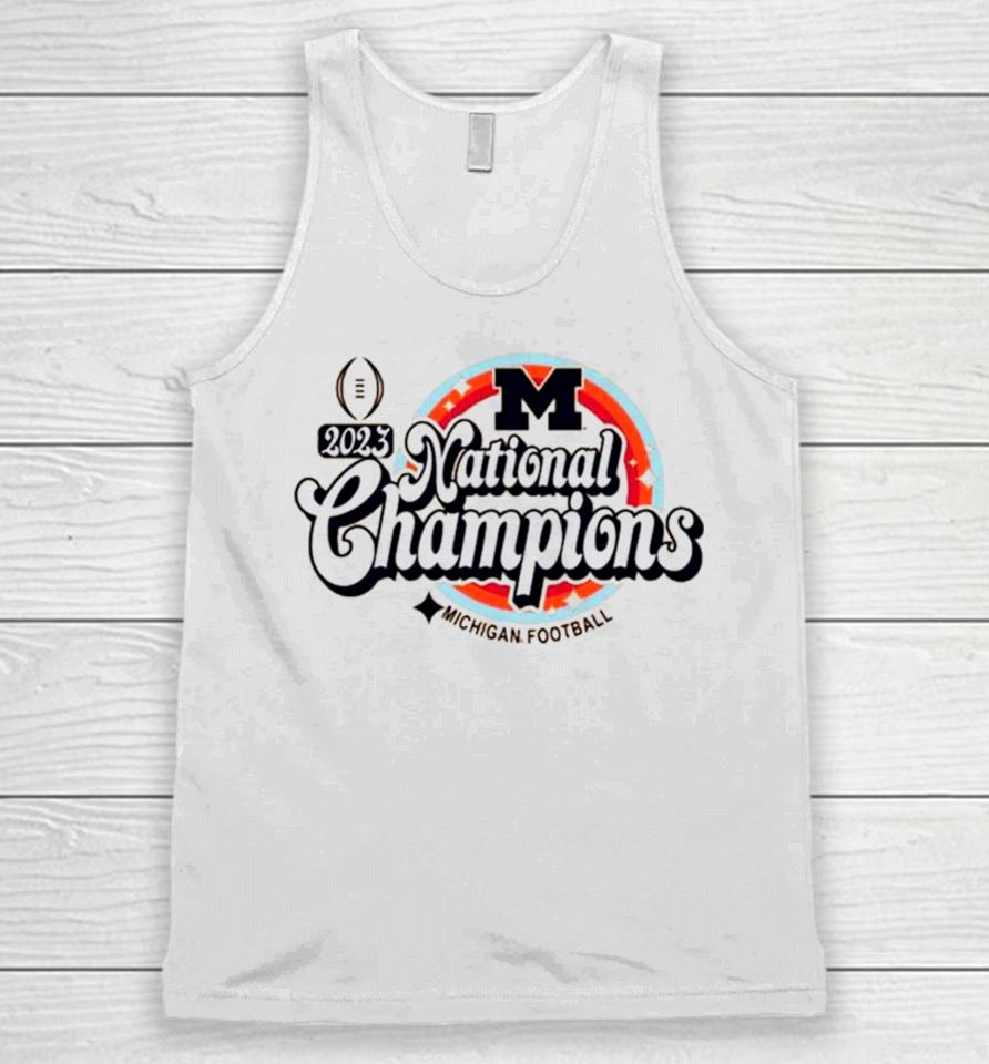 Maize Michigan Wolverines College Football Playoff 2023 National Champions Cropped Unisex Tank Top